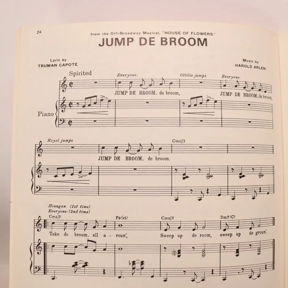 House of Flowers Vocal Selections Songbook Truman Capote 1968 Harwin Musical